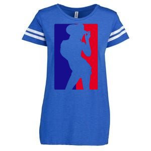 Basketball Parody Logo Funny Cowgirl Enza Ladies Jersey Football T-Shirt