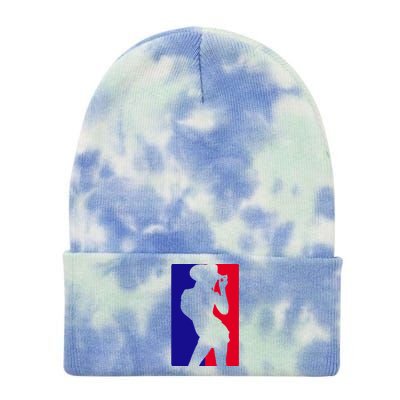 Basketball Parody Logo Funny Cowgirl Tie Dye 12in Knit Beanie