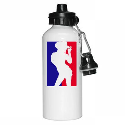 Basketball Parody Logo Funny Cowgirl Aluminum Water Bottle