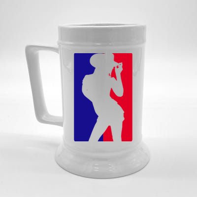 Basketball Parody Logo Funny Cowgirl Beer Stein