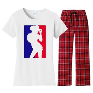 Basketball Parody Logo Funny Cowgirl Women's Flannel Pajama Set