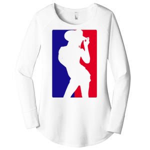 Basketball Parody Logo Funny Cowgirl Women's Perfect Tri Tunic Long Sleeve Shirt