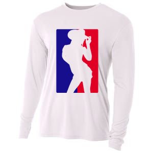 Basketball Parody Logo Funny Cowgirl Cooling Performance Long Sleeve Crew