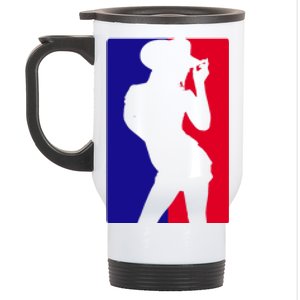 Basketball Parody Logo Funny Cowgirl Stainless Steel Travel Mug