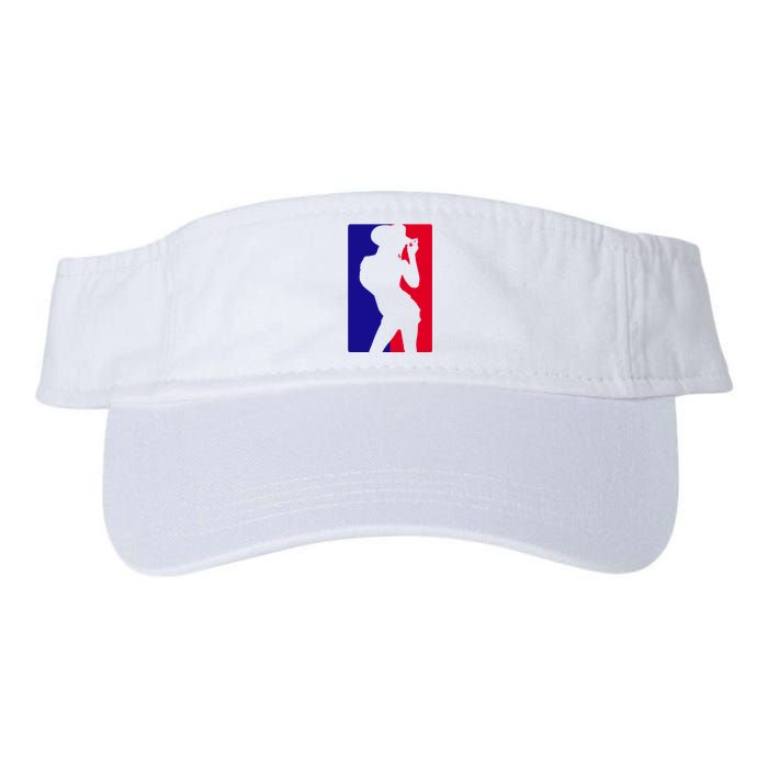 Basketball Parody Logo Funny Cowgirl Valucap Bio-Washed Visor