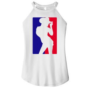 Basketball Parody Logo Funny Cowgirl Women's Perfect Tri Rocker Tank