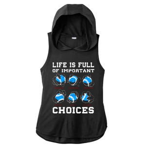 Baseball Pitcher Life Choices Ball Sport Lover Ladies PosiCharge Tri-Blend Wicking Draft Hoodie Tank