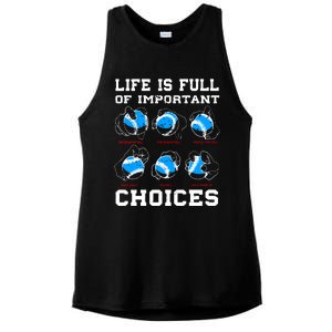 Baseball Pitcher Life Choices Ball Sport Lover Ladies PosiCharge Tri-Blend Wicking Tank