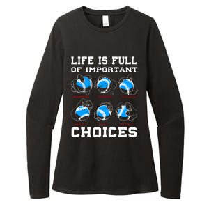 Baseball Pitcher Life Choices Ball Sport Lover Womens CVC Long Sleeve Shirt