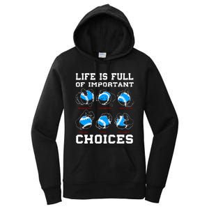 Baseball Pitcher Life Choices Ball Sport Lover Women's Pullover Hoodie