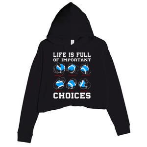 Baseball Pitcher Life Choices Ball Sport Lover Crop Fleece Hoodie