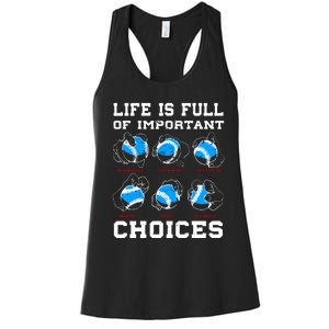 Baseball Pitcher Life Choices Ball Sport Lover Women's Racerback Tank