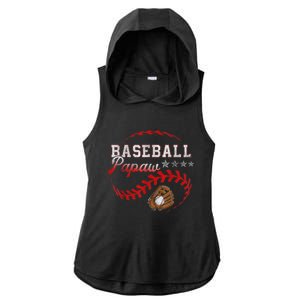 Baseball Papaw Love Playing Baseball Funny Ladies PosiCharge Tri-Blend Wicking Draft Hoodie Tank