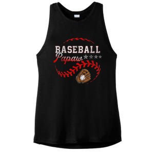 Baseball Papaw Love Playing Baseball Funny Ladies PosiCharge Tri-Blend Wicking Tank