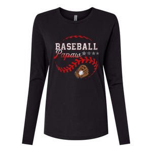 Baseball Papaw Love Playing Baseball Funny Womens Cotton Relaxed Long Sleeve T-Shirt