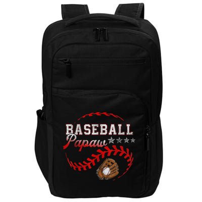 Baseball Papaw Love Playing Baseball Funny Impact Tech Backpack