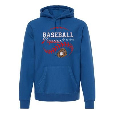 Baseball Papaw Love Playing Baseball Funny Premium Hoodie