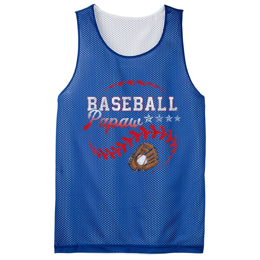 Baseball Papaw Love Playing Baseball Funny Mesh Reversible Basketball Jersey Tank
