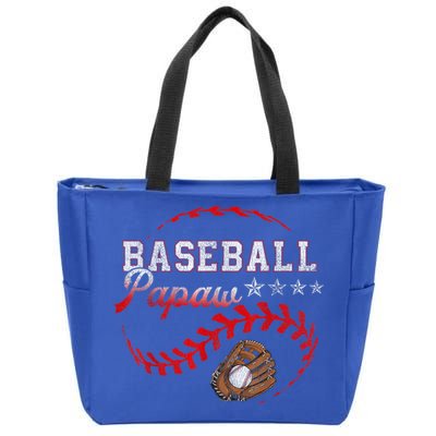 Baseball Papaw Love Playing Baseball Funny Zip Tote Bag