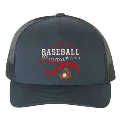 Baseball Papaw Love Playing Baseball Funny Yupoong Adult 5-Panel Trucker Hat