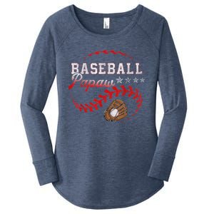 Baseball Papaw Love Playing Baseball Funny Women's Perfect Tri Tunic Long Sleeve Shirt