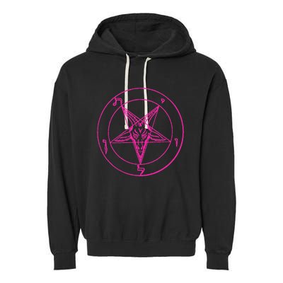 Baphomet Pentagram Leviathan Occult Garment-Dyed Fleece Hoodie