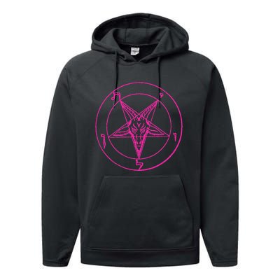 Baphomet Pentagram Leviathan Occult Performance Fleece Hoodie