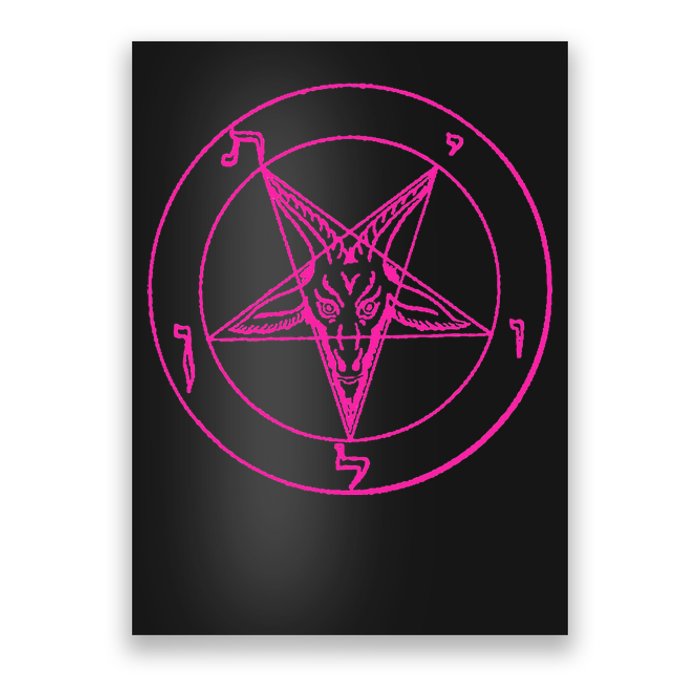 Baphomet Pentagram Leviathan Occult Poster