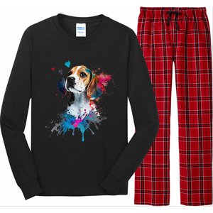 Beagle Puppy Lover Dog Mom Cute Valentines Day Love Themed Long Sleeve Pajama Set