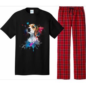 Beagle Puppy Lover Dog Mom Cute Valentines Day Love Themed Pajama Set