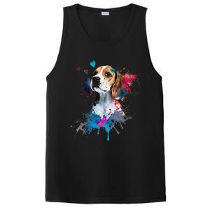 Beagle Puppy Lover Dog Mom Cute Valentines Day Love Themed PosiCharge Competitor Tank