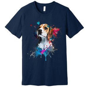 Beagle Puppy Lover Dog Mom Cute Valentines Day Love Themed Premium T-Shirt