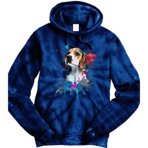 Beagle Puppy Lover Dog Mom Cute Valentines Day Love Themed Tie Dye Hoodie