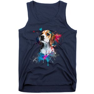 Beagle Puppy Lover Dog Mom Cute Valentines Day Love Themed Tank Top