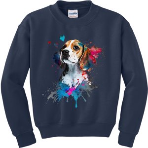 Beagle Puppy Lover Dog Mom Cute Valentines Day Love Themed Kids Sweatshirt