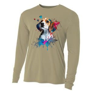 Beagle Puppy Lover Dog Mom Cute Valentines Day Love Themed Cooling Performance Long Sleeve Crew