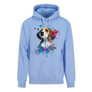 Beagle Puppy Lover Dog Mom Cute Valentines Day Love Themed Unisex Surf Hoodie