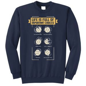 Baseball Pitches Life Choices Pitcher Player Gift I Baseball Sweatshirt