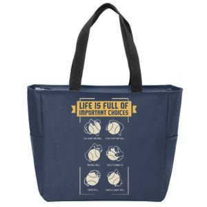 Baseball Pitches Life Choices Pitcher Player Gift I Baseball Zip Tote Bag