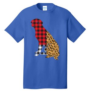 Buffalo Plaid Labrador Retriever Dog Lover Valentine's Day Gift Tall T-Shirt