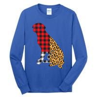 Buffalo Plaid Labrador Retriever Dog Lover Valentine's Day Gift Tall Long Sleeve T-Shirt