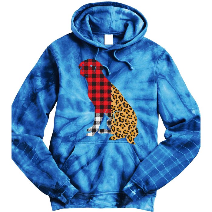 Buffalo Plaid Labrador Retriever Dog Lover Valentine's Day Gift Tie Dye Hoodie