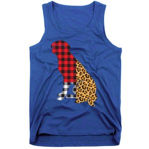 Buffalo Plaid Labrador Retriever Dog Lover Valentine's Day Gift Tank Top