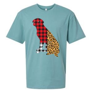 Buffalo Plaid Labrador Retriever Dog Lover Valentine's Day Gift Sueded Cloud Jersey T-Shirt