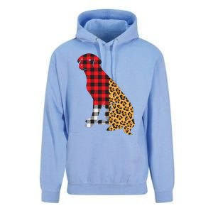 Buffalo Plaid Labrador Retriever Dog Lover Valentine's Day Gift Unisex Surf Hoodie