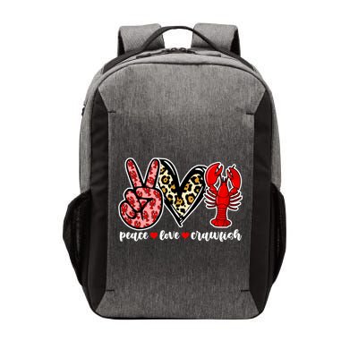 Bleached Peace Love Crawfish Leopard Crawfish Season Gift Vector Backpack