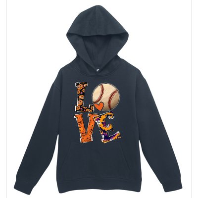 Baseball Player Love Halloween Baseball Pumpkin Tie Dye Urban Pullover Hoodie