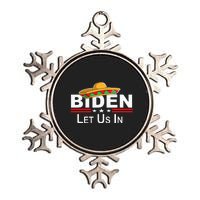 Biden Please Let Us In Border Control Biden Let Us In Metallic Star Ornament