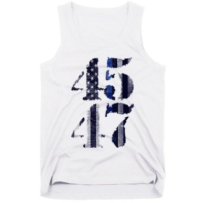 Blue Police Lives Matter 45 47 Trump For President 2024 Tank Top