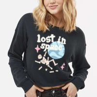 Broken Planet Lost In Space Cropped Pullover Crew